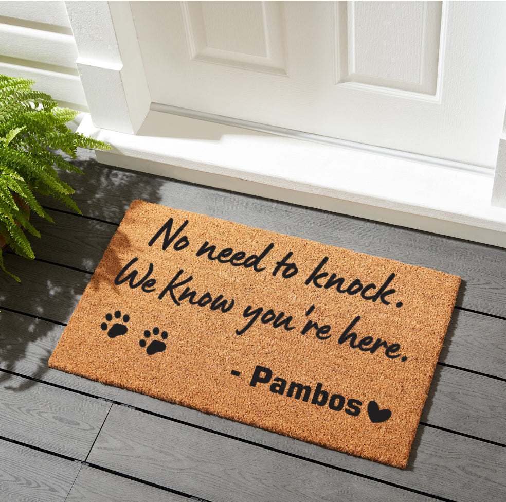 Know Need To Knock We Know Your're Here Doormat