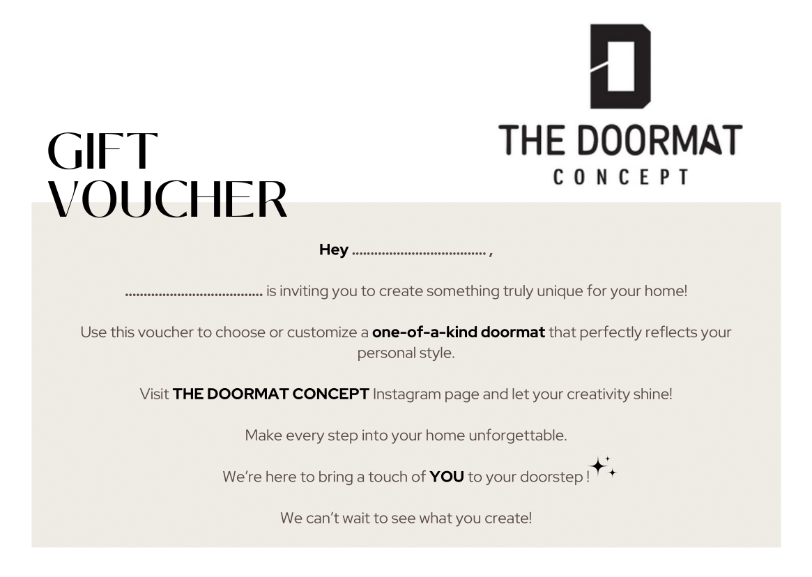 Door Mat Concept Gift Card