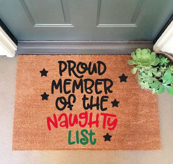 Proud Member Of The Naughty List Doormat