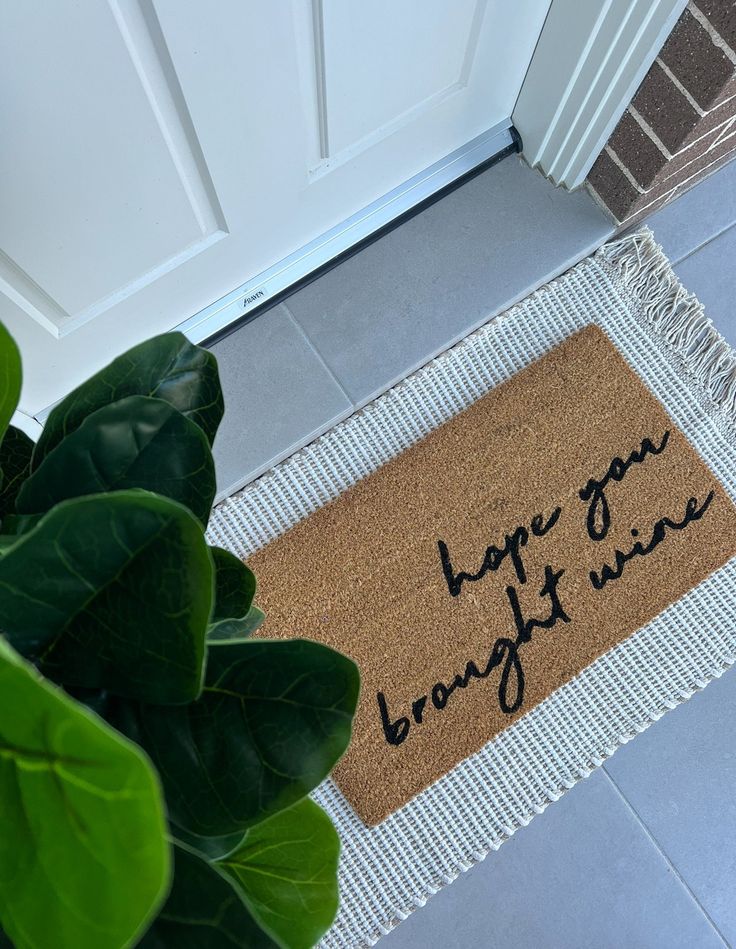 Hope Your Brought Wine Doormat